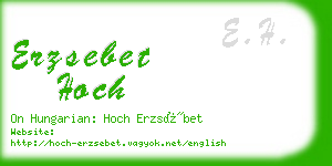 erzsebet hoch business card